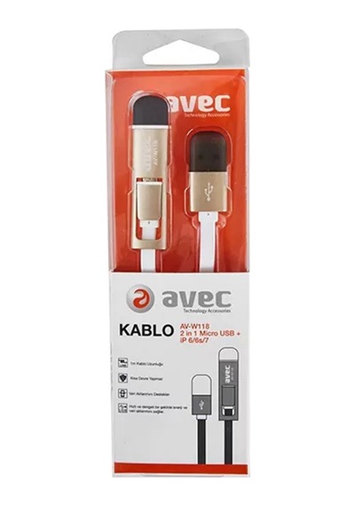 Avec Avw118 Usbmıcro Usb+ıp5/6 1m Kablo