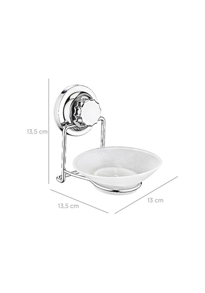 Delmeye Son Yapışkanlı Katı Sabunluk Düzenleyici Krom YK-713