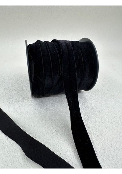 1.5 Cm Katlanır Kadife-5 Metre-siyah