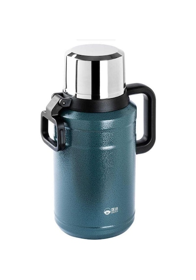 Tantitoni Okadı Bardak Kapaklı Mavi Paslanmaz Çelik Termos 3 Litre