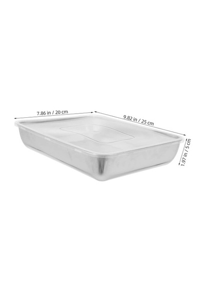 Mey İthalat Çok Amaçlı Paslanmaz Çelik Fırın Ve Saklama Kabı 25x20x5 Cm Diğer