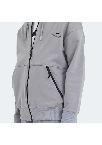 Slazenger LOCAL IN Unisex Çocuk Eşofman Takımı Taş Gri