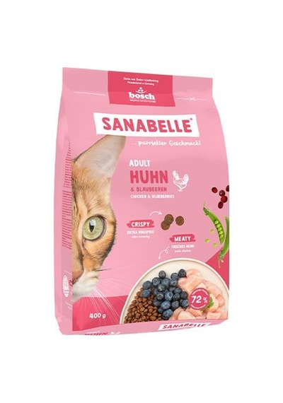 Sanabelle Life Tavuklu Ve Yaban Mersinli Yetişkin Kuru Kedi Maması 400 Gr
