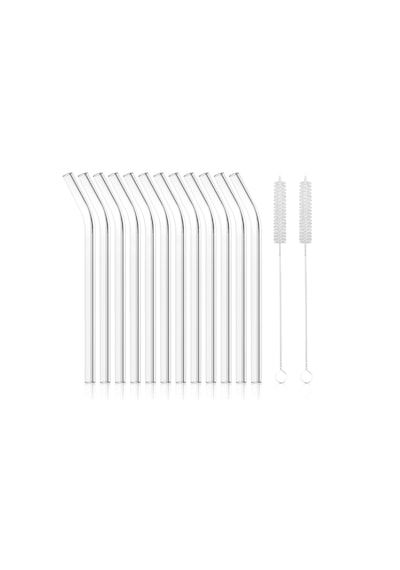 12 Adet Cam Pipet Eğimli Ve 2 Adet Temizleme Fırçası