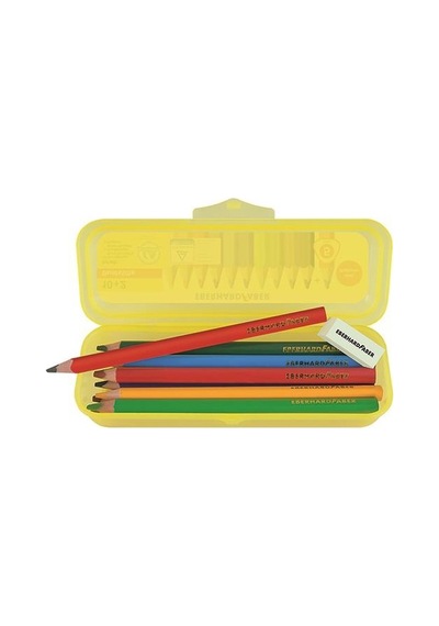 Eberhard Faber Jumbo Üçgen Kuruboya Seti 10+2 Parça Renkli Plastik Kutuda Çocuklar İçin Karışık