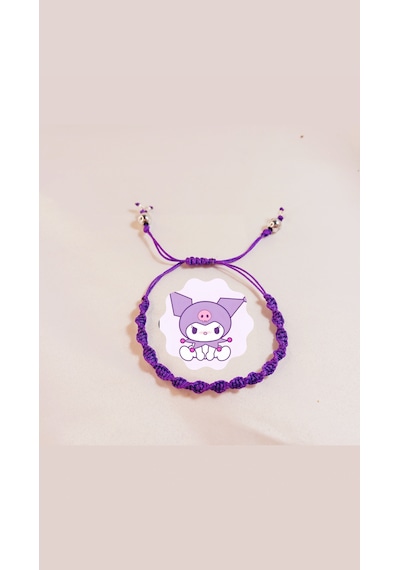 Kuromi Makrome Bileklik Asi Ruhun Sembolü Gotik Kawaii Tarzı Mor
