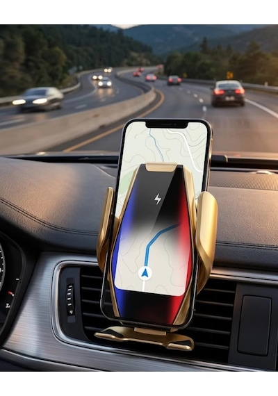 Kablosuz Şarjlı Araç Telefon Tutucu Sensörlü Otomatik Kilit 360 Derece Döner Diğer