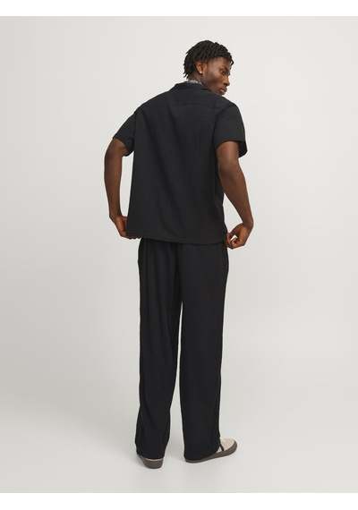 Jack & Jones Erkek Düz Renk Dügme Kapamali Gömlek - Luke - 12255781 Black