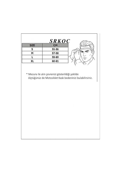 Srkoc Motorsiklet Kaskı Mat Siyah