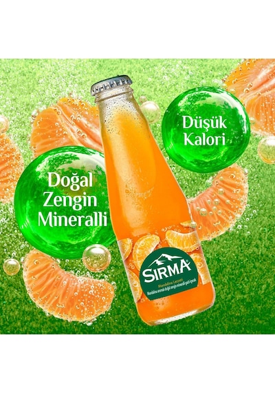 Sırma C Vitaminli Mandalina Aromalı Doğal Maden Suyu 200 Ml X 24 Adet