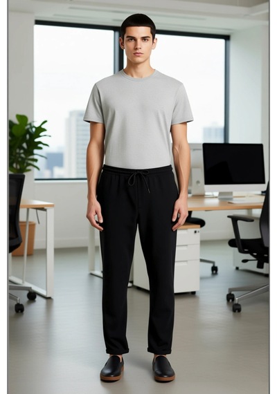 Ersefa Erkek Slim Fit Kumaş Pantolon Günlük Kullanım Fonksiyonel Dayanık siyah Ersefa Erkek Slim Fit Kumaş Pantolon Günlük Kullanım Fonksiyonel Dayanık siyah