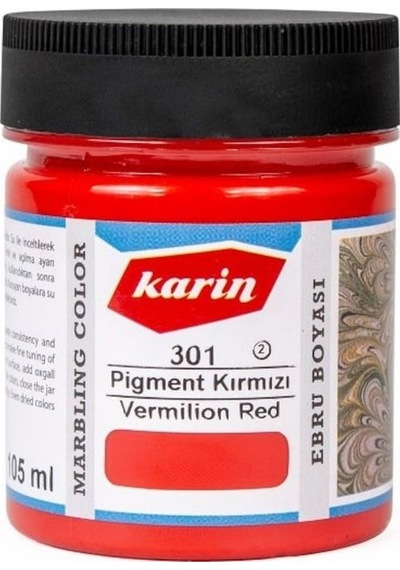 Karin Ezilmiş Ebru Boyası 105Ml 301 Pigment Kırmızı