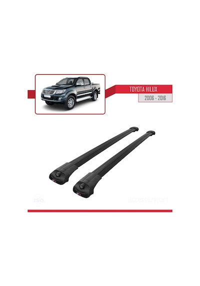Toyota Hilux 2006-2016 Arası İle Uyumlu Ace-1 Ara Atkı Tavan Barı Siyah