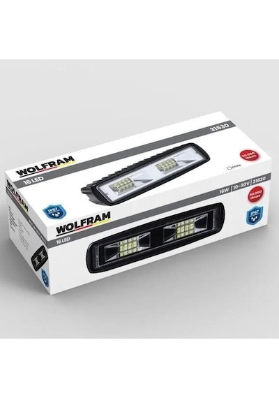 Wolfram Beyaz Led Off Road Sis Panjur Farı Çalışma Lambası 16 Led 10-30v 16w