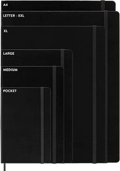 Moleskine Çizgisiz Volant Not Defteri 2'li Set L Boy Mavi + Amber Sari 103 Ivory