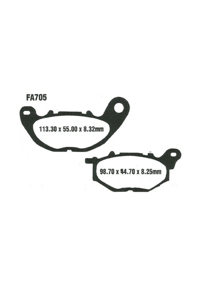 Ebc Sfac705 Yamaha Xmax 125 - Xmax300 Carbon Ön Fren Balatası