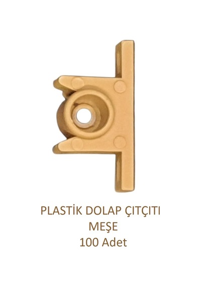 Plastik Pvc Sineklik Kapı Çıtçıtı 100 Adet Meşe