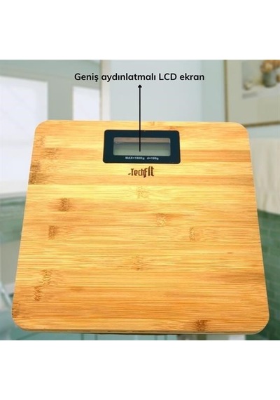 Büro Ev Ofis İçin Darbelere Dayanıklı Hassas Dijital Bambu Banyo Baskülü