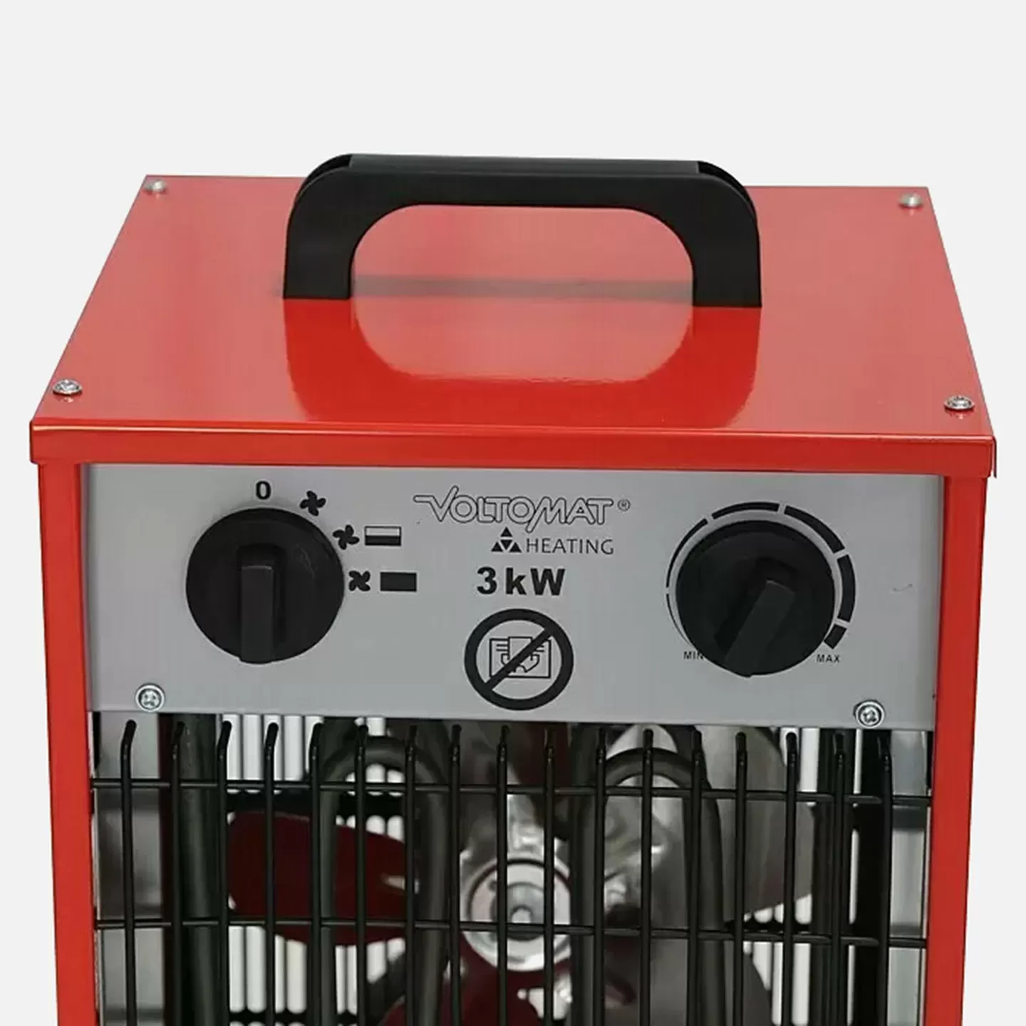 Kasaplus Voltomat 3000w Termostatlı Şantiye Isıtıcısı Metal Gövde, Fanlı Ve Güvenli Isıtma