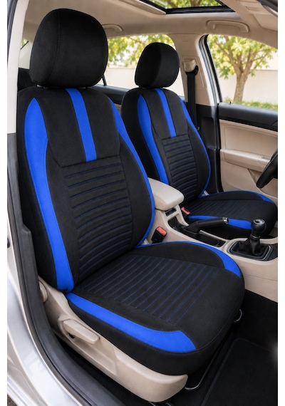Volkswagen Beetle 2012-2016 Uyumlu Sportline Serisi Siyah Mavi Oto Koltuk Kılıfı