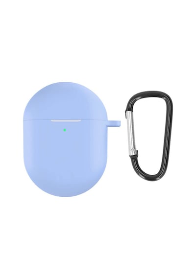 Koodmax Xiaomi Redmi Buds 4 Uyumlu Silikon Kılıf + Metal Kopça - Açık Mavi