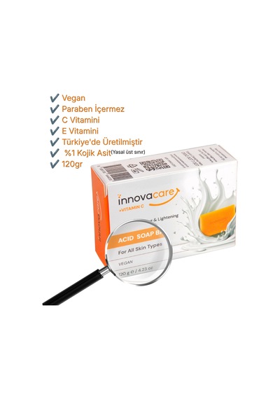 Leke Karşıtı Aydınlatıcı Sabun %1 Kojik Asit & C Vitamini - Yüz, Koltuk Altı, Bikini Bölgesi Kararma Karşıtı 120 G Diğer