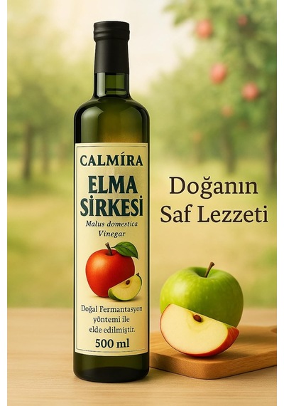 Elma Sirkesi 500 Ml - Doğal Fermantasyon Apple Cider Vinegar - Dinlendirilmiş İçimlik