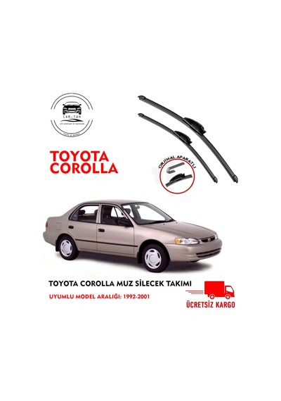 Toyota Corolla Uyumlu Silecek Seti Araca Özel  Aparat 1992-2001