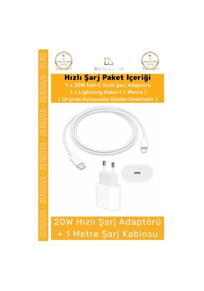 Şarjaleti Apple iPhone Uyumlu 20w Usbc Hızlı Şarj Adaptörü Lightning Kablo Akım Korumalı Seti 14 15 Plus Pro