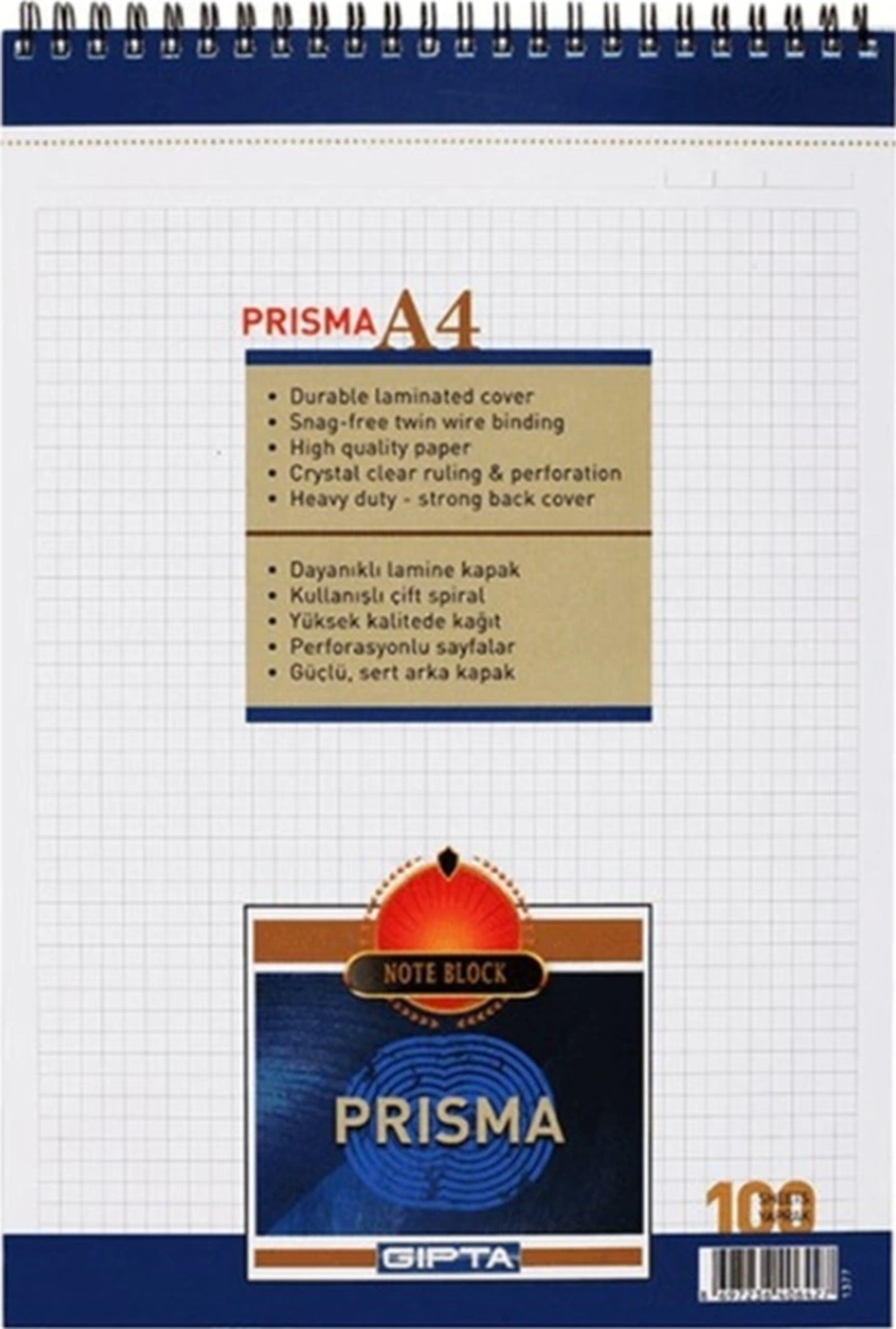 Prisma Bloknot Kareli A4 100 Yaprak