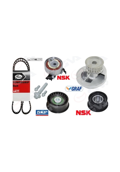 Triger - Eksantrik Kayış + Gergi Seti + Su Pompalı Tıgra 1994-2000 1.6 16v 78kw-106hp Gva 59wpk9003 95516734-1606274-93180219-1629061 88712097