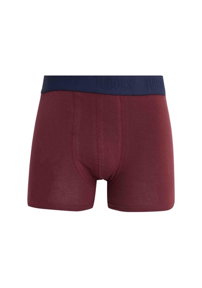 Tudors Erkek 2'li Pamuk Likralı Esnek Kumaş Boxer-33211 Multi