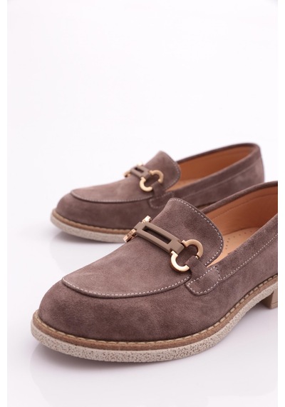 Dgn 246 Kadin Loafer Ayakkabi 246-1567-R1920 Vizon Süet