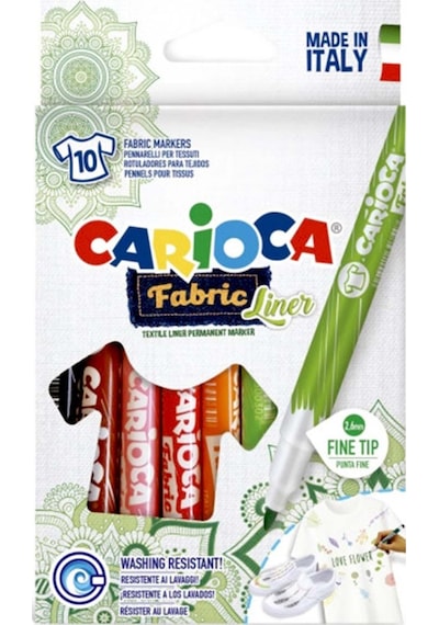 Carioca Keçeli Kumaş Boyama  Kalemi Seti 10'Lu