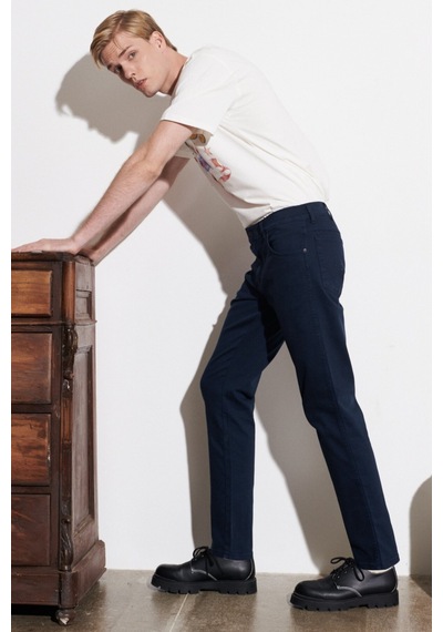 Wrangler Erkek Texas Slim Fit Dar Kesim Normal Bel Esnek Pantolon 673w12s004 Lacivert