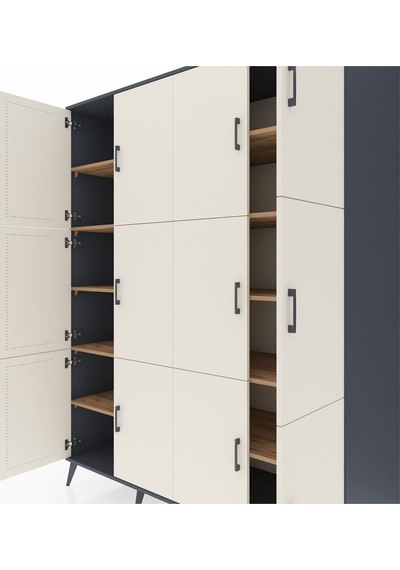 Kronos Gardrop 10 Raflı 12 Kapaklı 176x59x221 Antrasit-aytaşı/çam Aytaşı/çam Kronos Gardrop 10 Raflı 12 Kapaklı 176x59x221 Antrasit-aytaşı/çam Aytaşı/çam