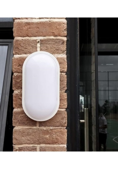 Aydos 20w Oval Beyaz Led Nemliyer Armatür Ip65 Su Geçirmez Tavan/duvar Lambası, 6500k Beyaz I