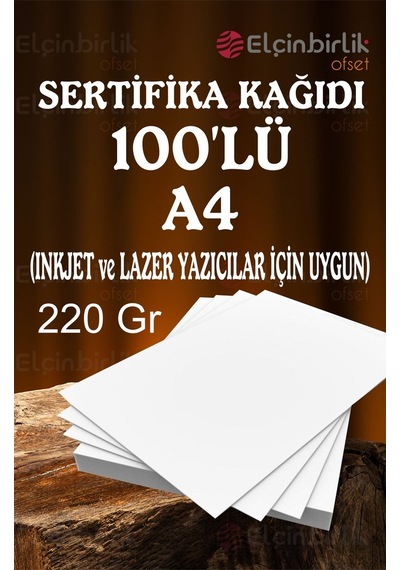 A4 Sertifika Kağıdı 220 G 100 Adet