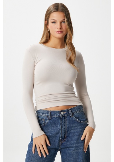 Ritnice Kadın Lux Touch Yumuşak Doku Bej Bluz Bej