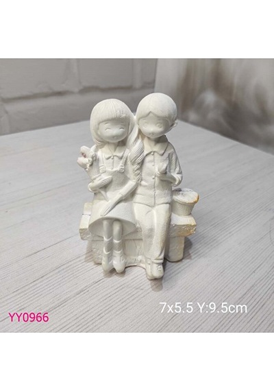 Yy0966 Bankta Oturan Sevgililer Biblo Silikon Kalıp