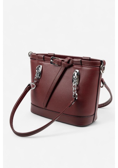Silver Polo Sp1155 Kadın El Çantası Düz Bordo-bordo