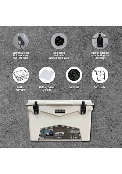 Igloo Ultima 60 Qt Rotomold Buzluk 57 Litre Bej