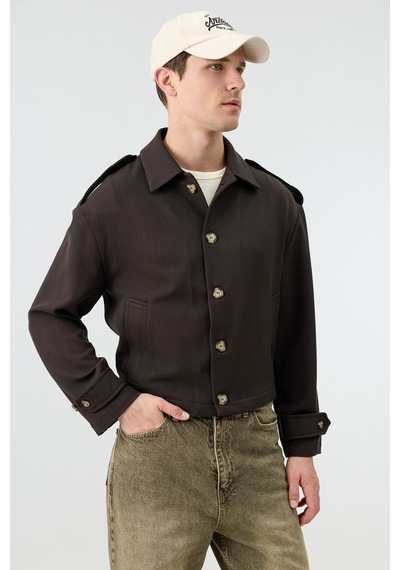 Antioch Boxy Fit Erkek Mont Kahve
