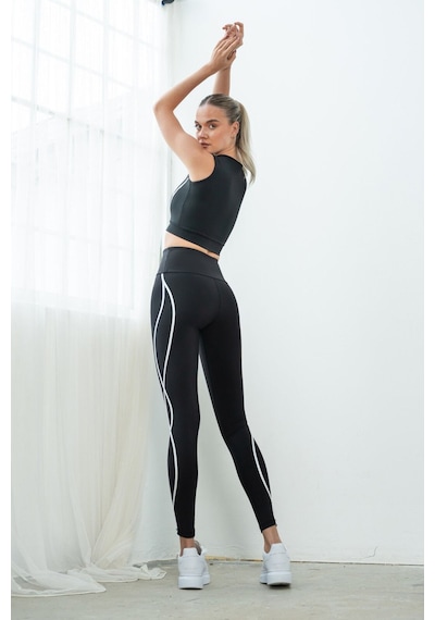 Dar Kesim Spor Toparlayıcı Vanves Fitness Tayt Siyah Renk 001