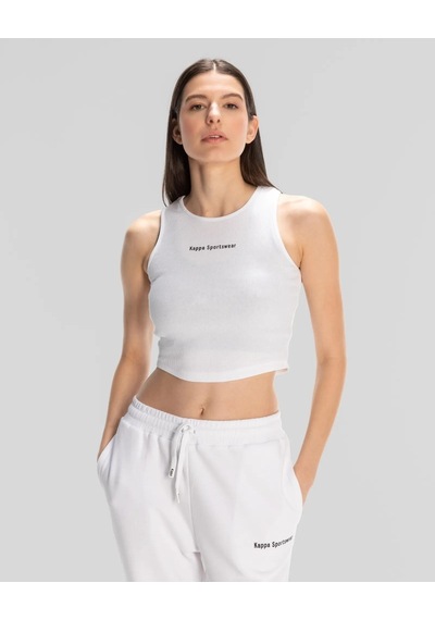 Kappa Authentic Jessa-wmn-halter Top Kadın Atlet-beyaz