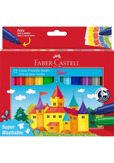 Faber-castell Keçeli Kalem Jumbo 12 Renk Superwashable 5062154311000