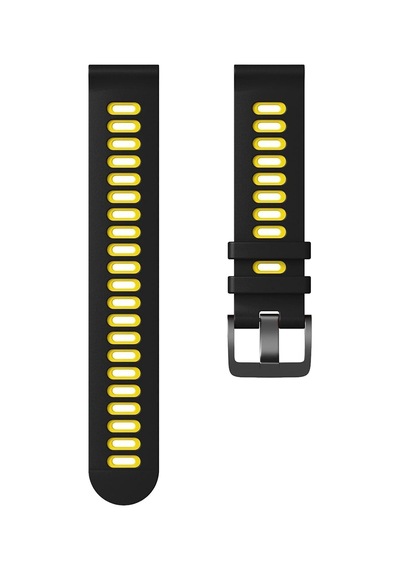 Gts/gts 2/gts 2e/gt S3/gt S4 Mini İle Uyumlu Spor Silikon Kordon, 20mm, Siyah - Sarı
