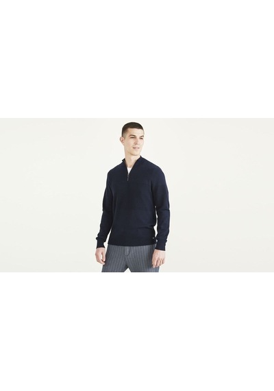 Dockers Minimalist Uzun Kol Erkek Sweatshirt - Günlük Tarz Mavi