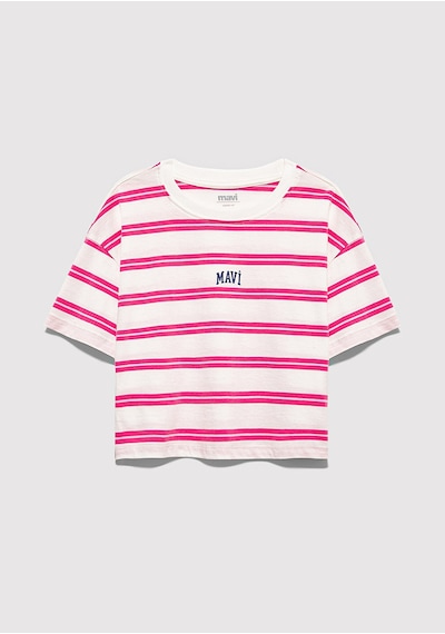 Mavi - Mavi Logo Baskılı Ekru Tişört 7610387-91358 Ekru