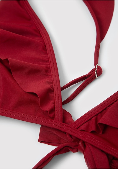 Mavi - Bağcık Detaylı Kırmızı Bikini Üstü 1914054-70456